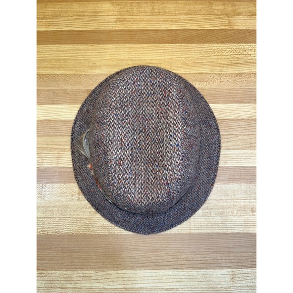 Brown Tweed Feather Fedora - Picture 6 of 6